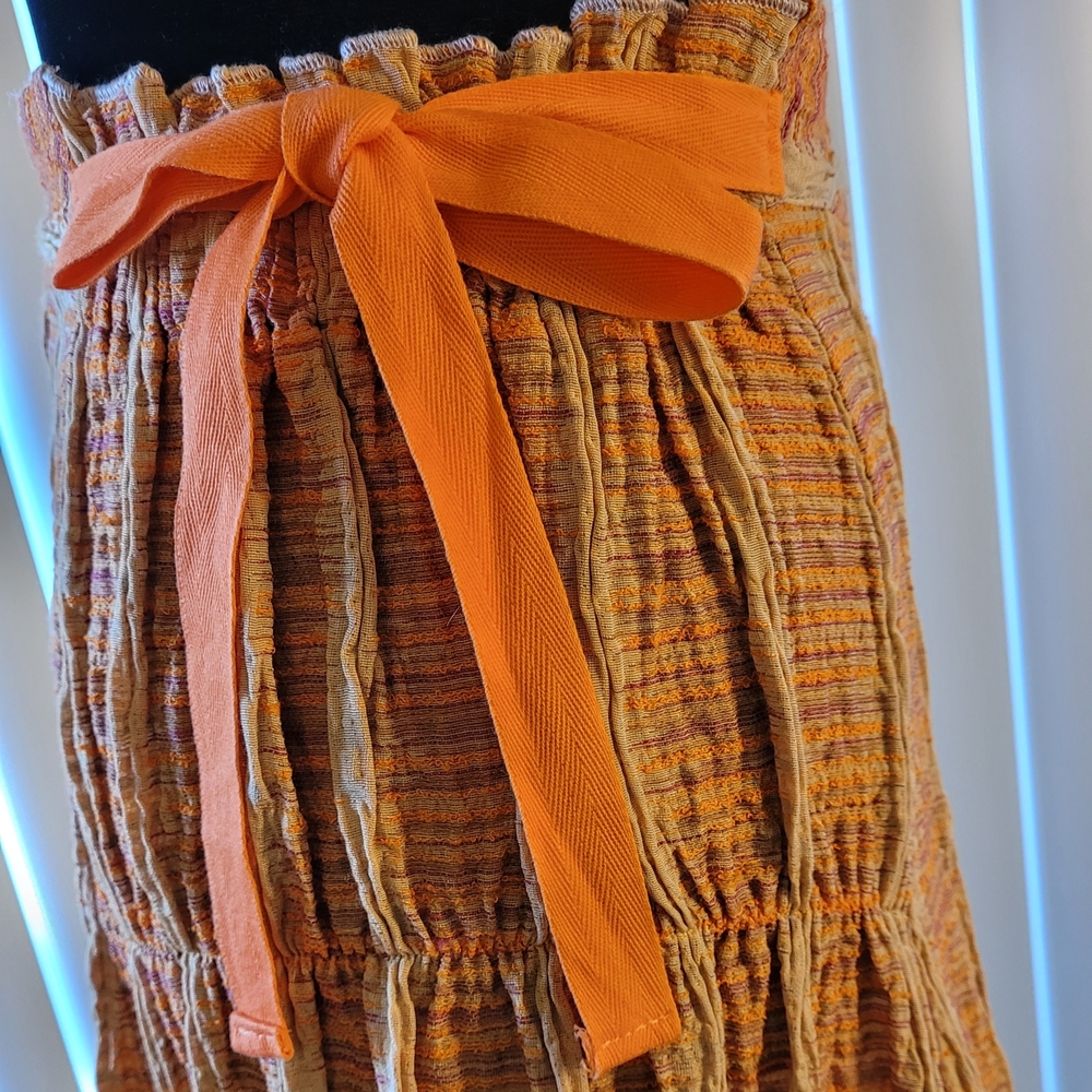 Sel Sel Chic Orange A-Line Skirt - Picture 8 of 11